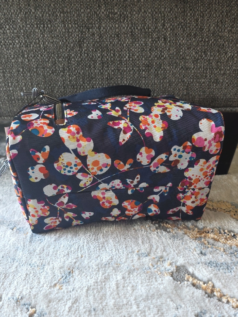Vera Bradley Navy Floral Zip Cooler - Picture 6 of 16